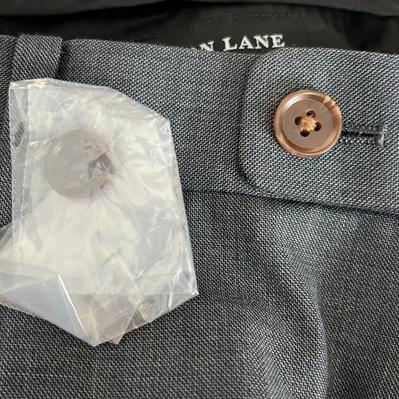 Alton Lane Tailored Fit Flat Front Suit Pants in Gray - NWOT - Size 35 - Picture 5 of 5